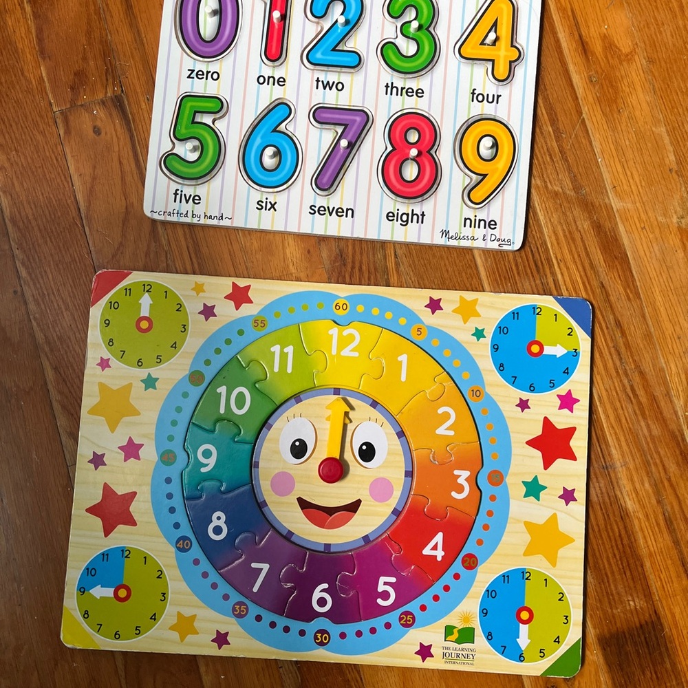 Children learning puzzles